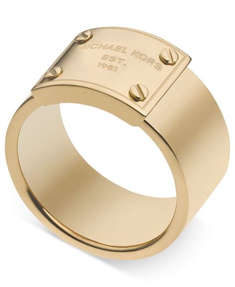 michael kors plaque ring|Michael kors logo plaque band ring + FREE SHIPPING.